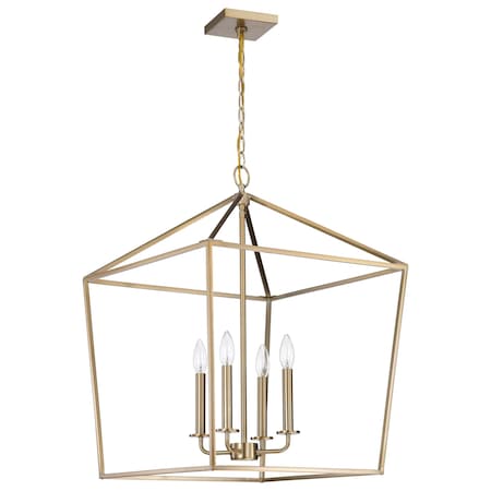 Nuvo Emma 4-Light Large Pendant - Burnished Brass Finish 60/7932